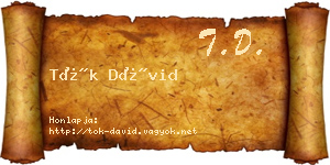 Tök Dávid névjegykártya