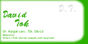 david tok business card